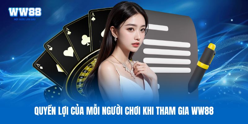Quyền lợi của mỗi người chơi khi tham gia WW88 Quyền lợi của mỗi người chơi khi tham gia WW88